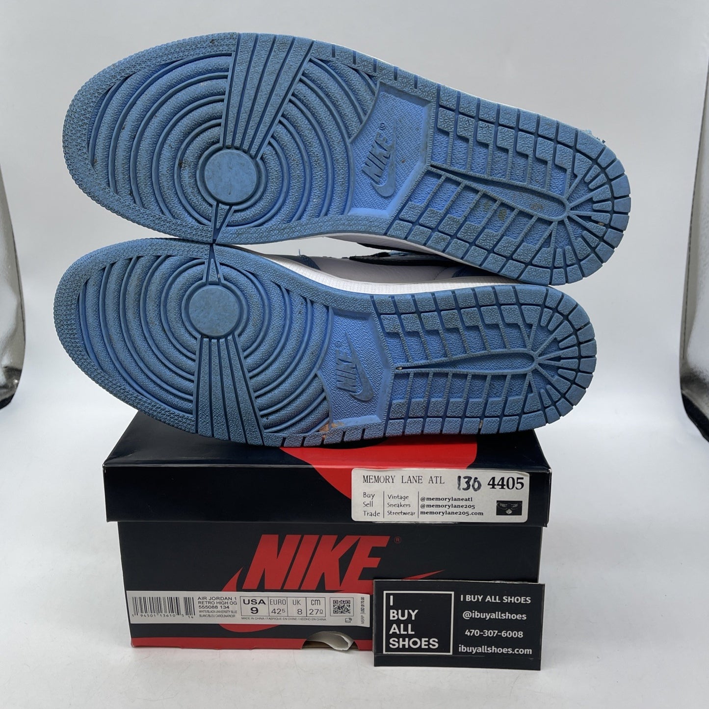 Size 9 - Air Jordan 1 Retro OG High University Blue (555088-134)