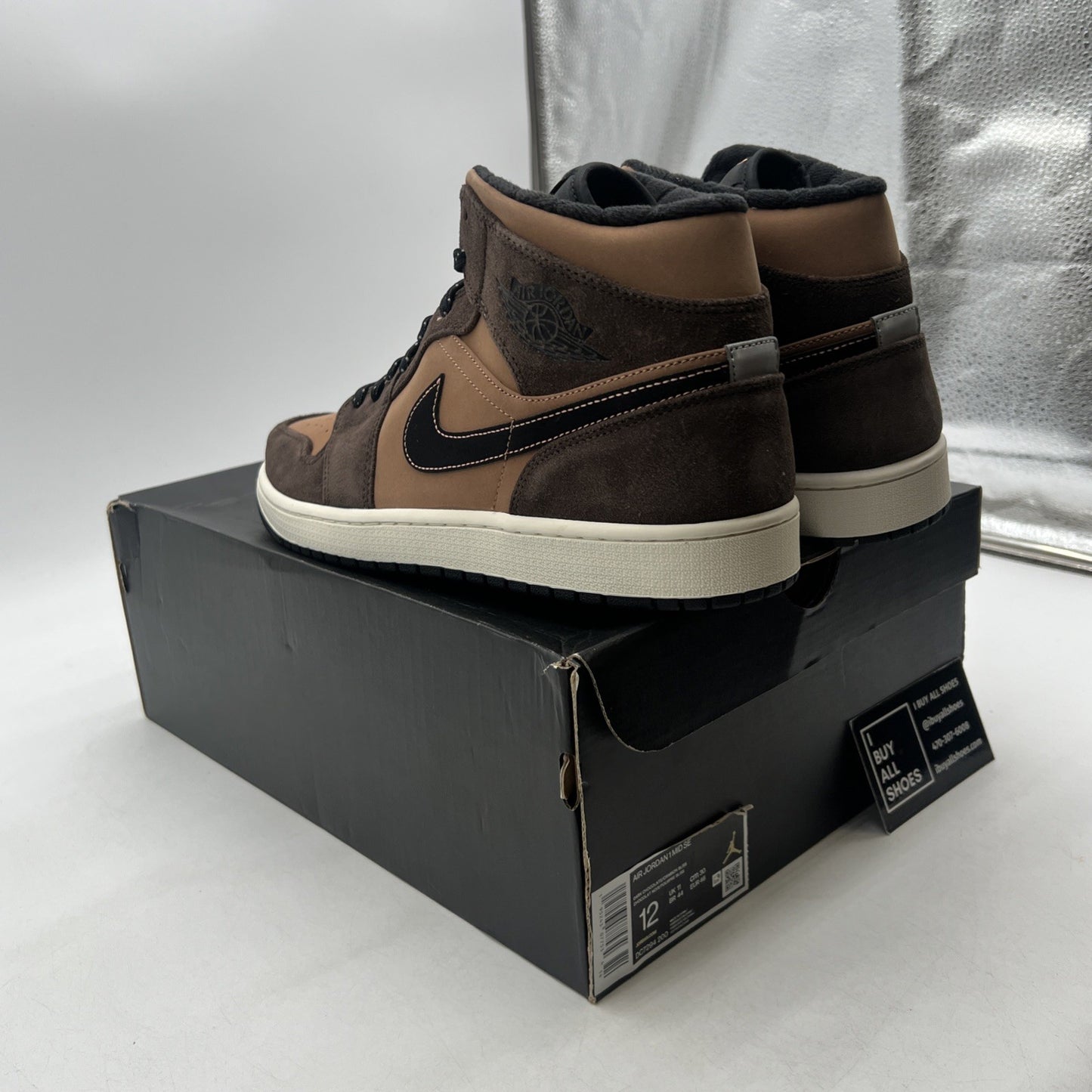 Size 12 - Air Jordan 1 Mid Dark Chocolate Crimson Bliss (DC7294-200)