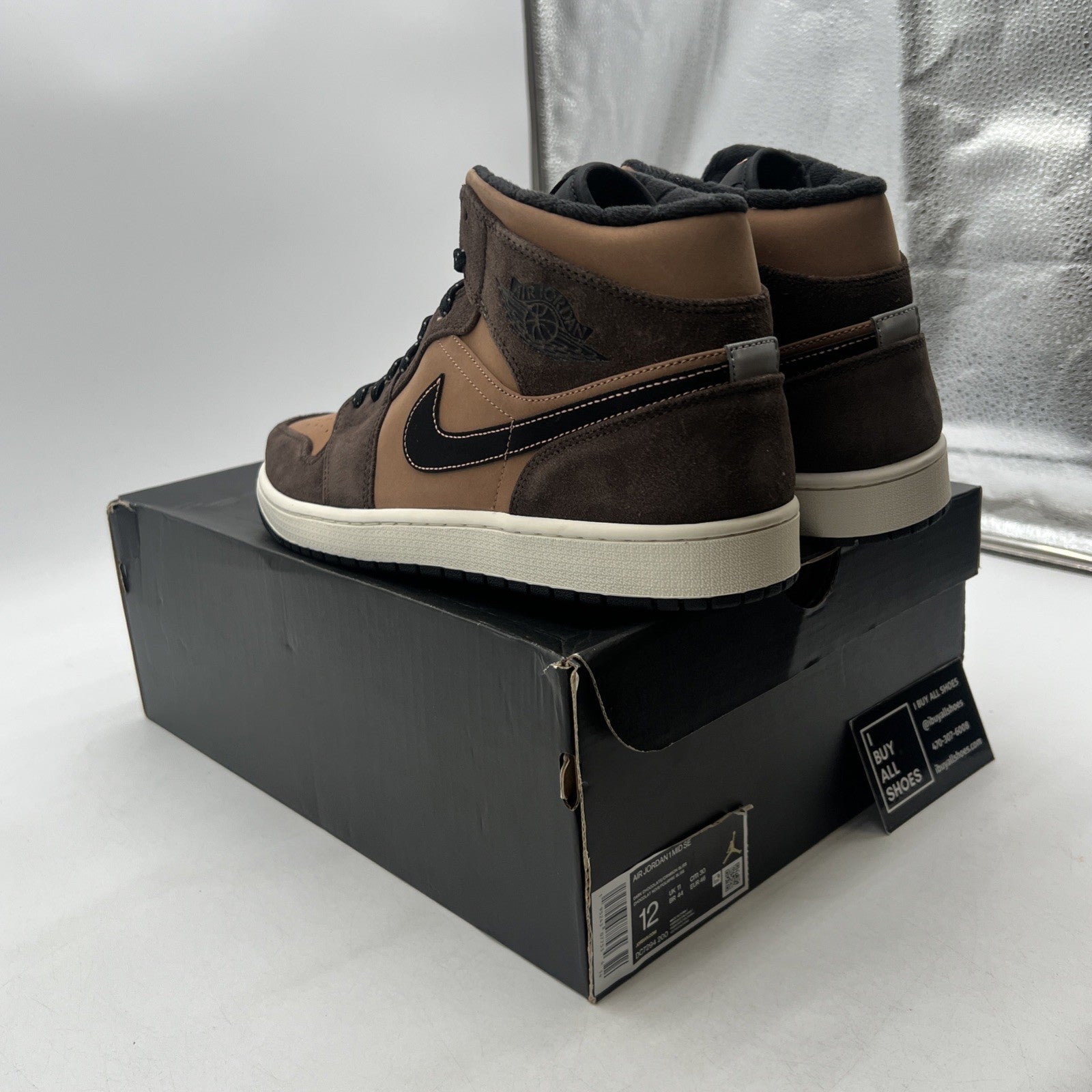 Size 12 - Air Jordan 1 Mid Dark Chocolate Crimson Bliss (DC7294-200)