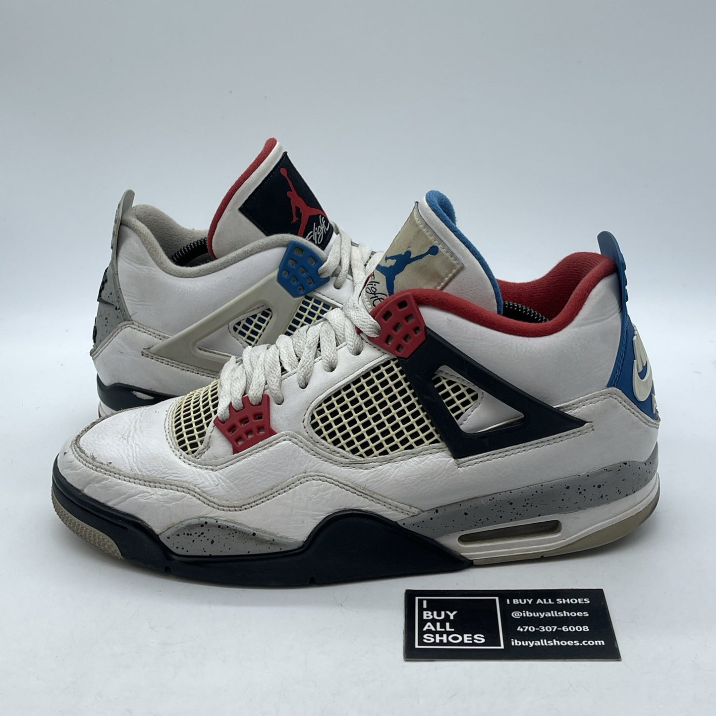 Size 10.5 - Jordan 4 Retro SE Mid What The 4 White Black Leather (CI1184-146)