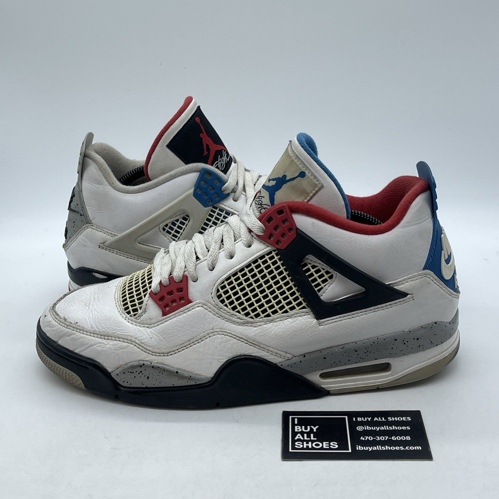 Size 10.5 - Jordan 4 Retro SE Mid What The 4 White Black Leather (CI1184-146)