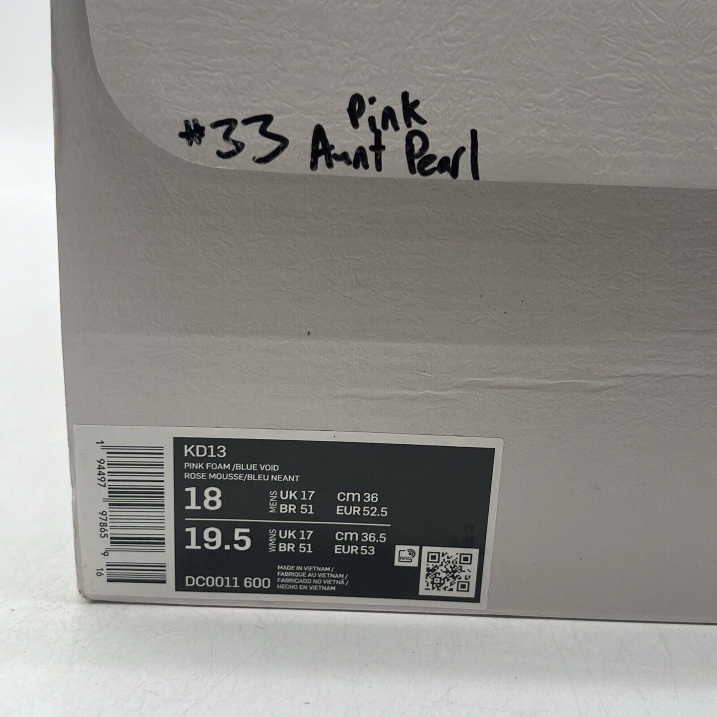 Size 18 - Nike KD 13 Aunt Pearl Navy Pink (DC0011-600)