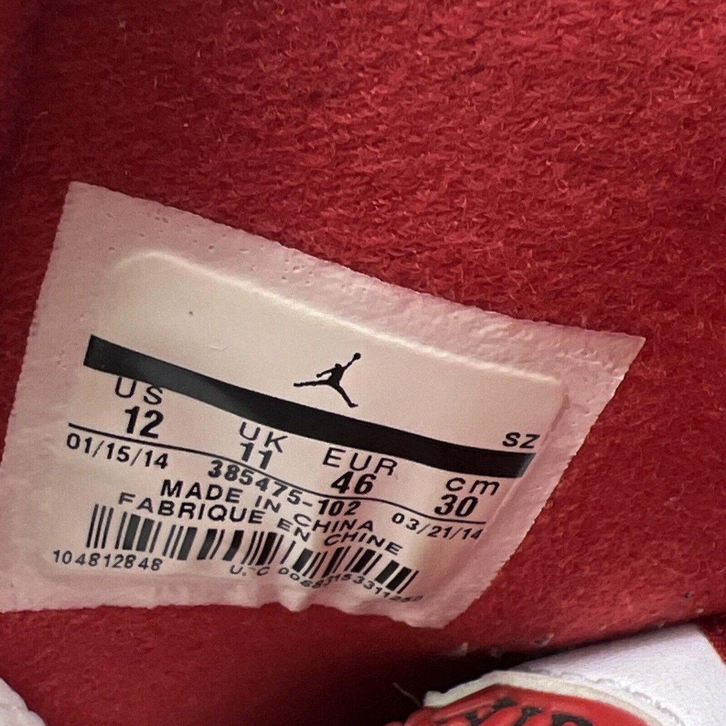 Size 12 - Air Jordan 2 Retro Chicago Home Red White Black Leather (385475-102)