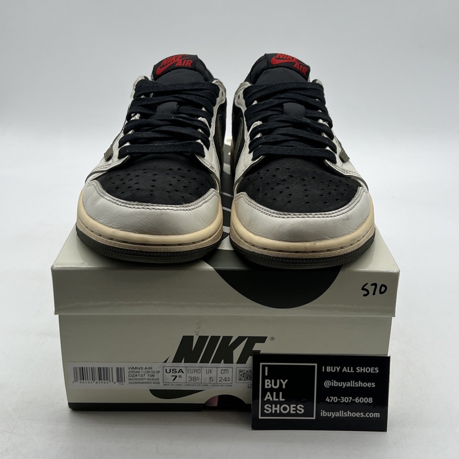 Size 7.5 - Air Jordan 1 Retro OG x Travis Scott Low Olive W (DZ4137-106)
