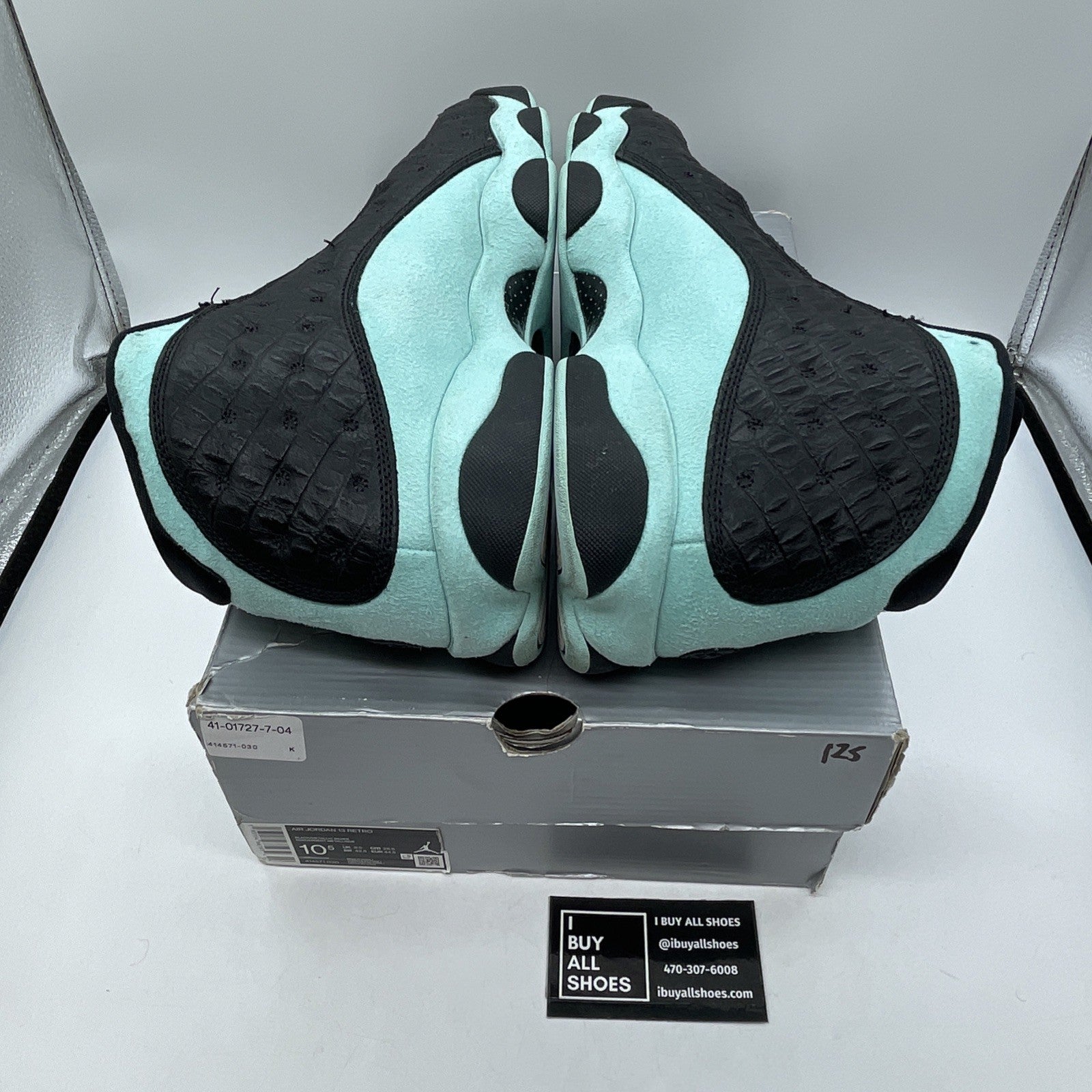 Size 10.5 - Air Jordan 13 Retro Island Green Black Suede Leather (414571-030)