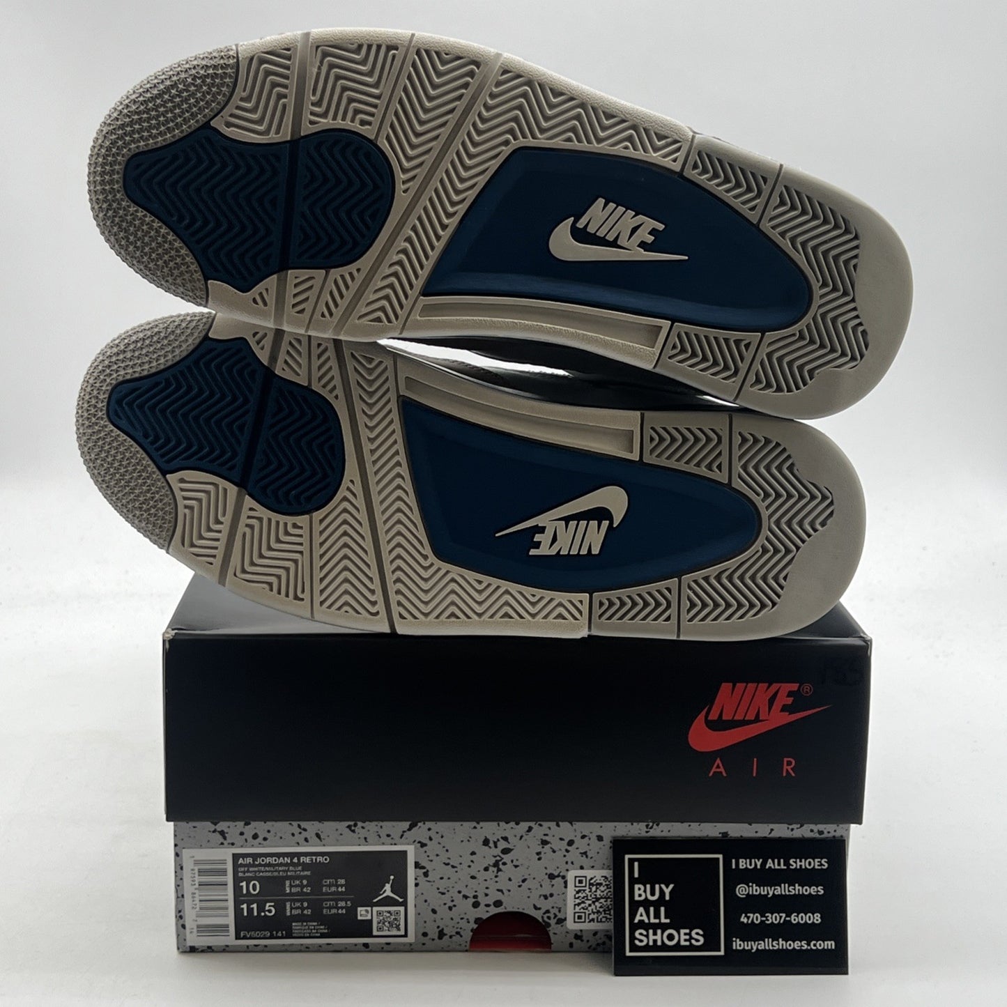 Size 10 - Air Jordan 4 Retro 2024 Military Blue (FV5029-141)