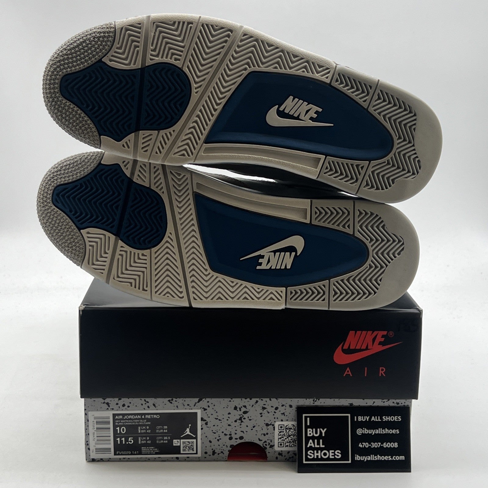 Size 10 - Air Jordan 4 Retro 2024 Military Blue (FV5029-141)