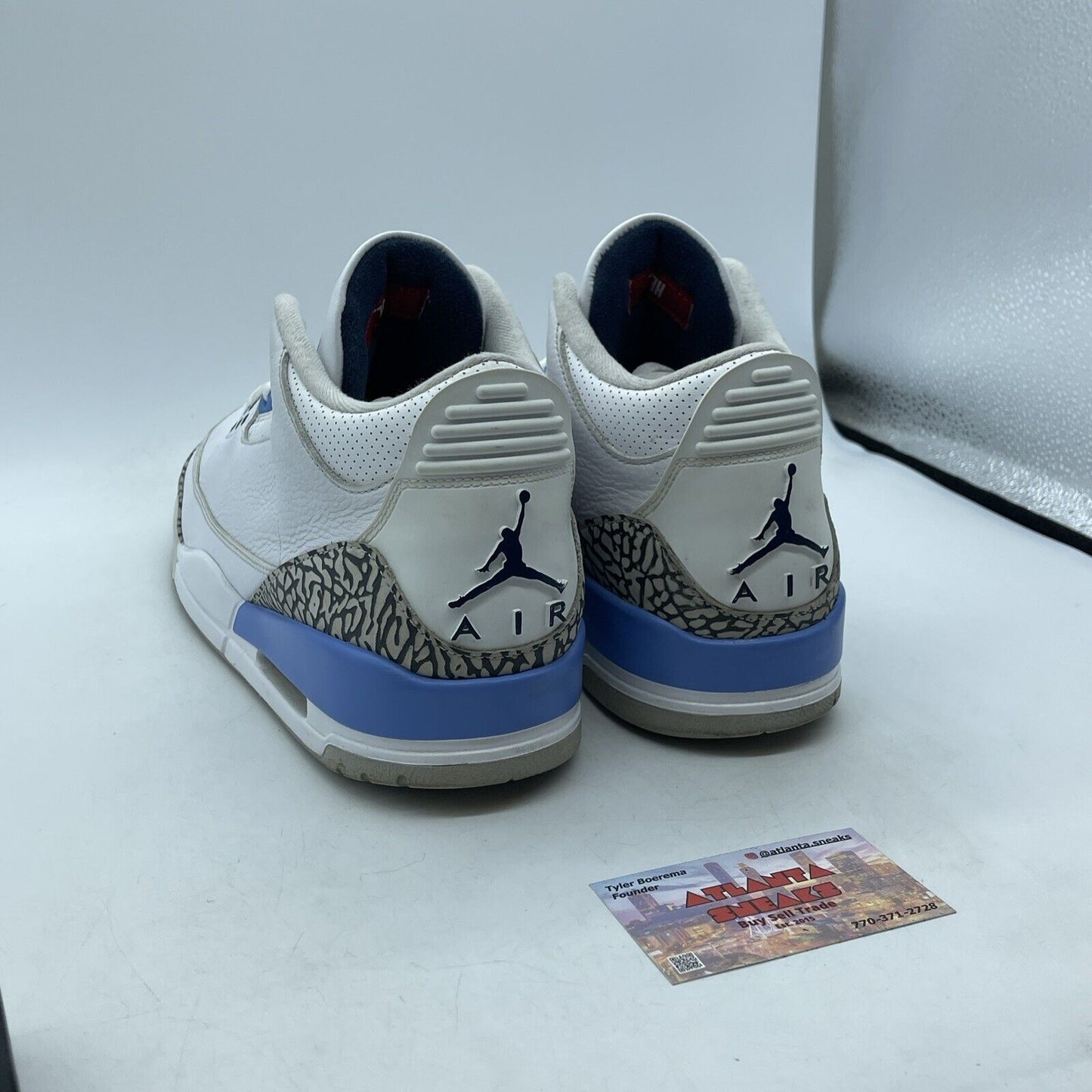 Size 12 - Jordan 3 Retro Mid UNC Blue White Leather Grey Suede (CT8532-104)