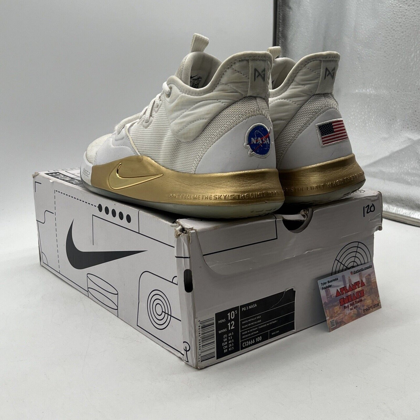 Size 10.5 - Nike NASA x PG 3 Apollo Missions Gold Icey (CI2666-100)