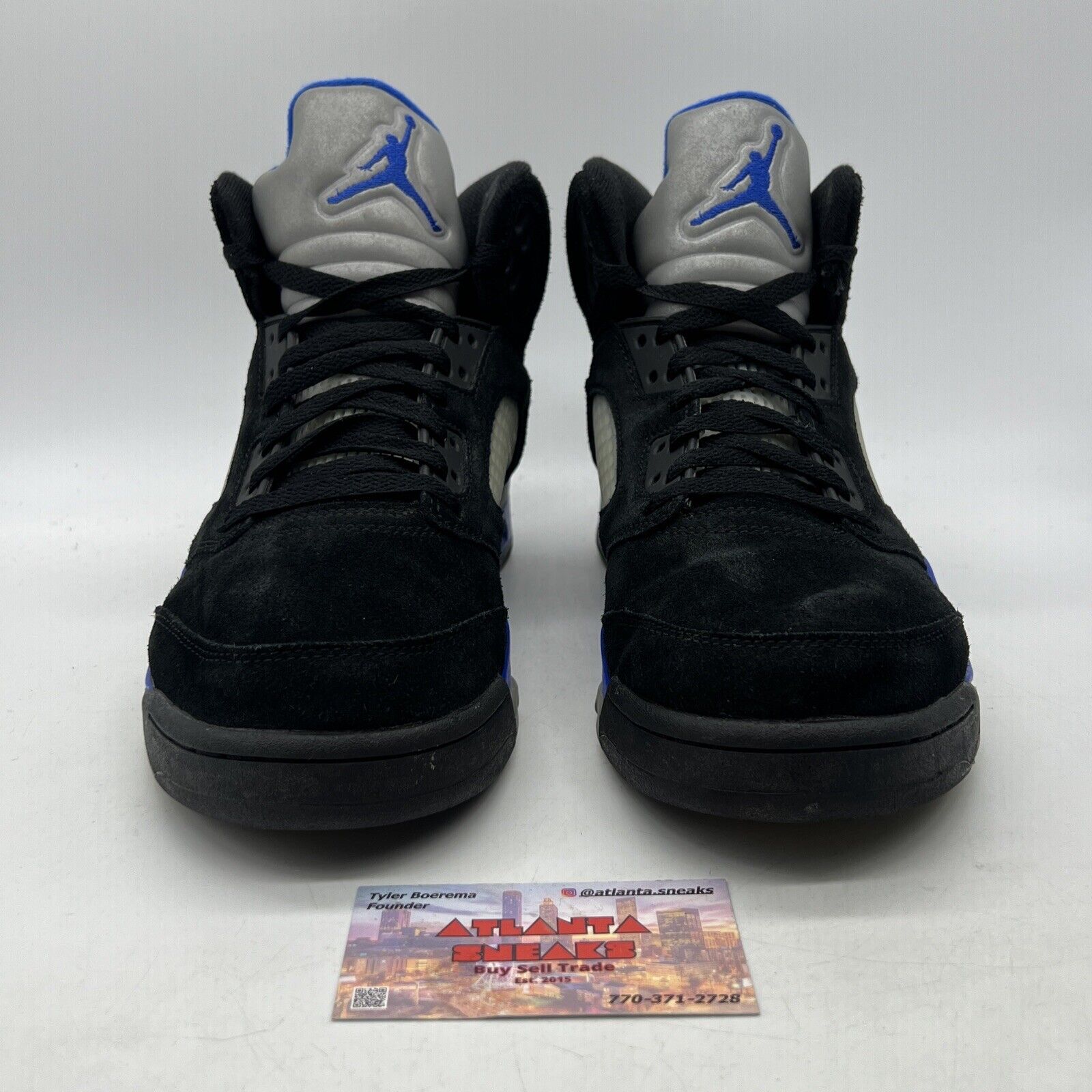 Size 10 - Jordan 5 Retro Mid Racer Blue Black Suede Grey (CT4838-004)