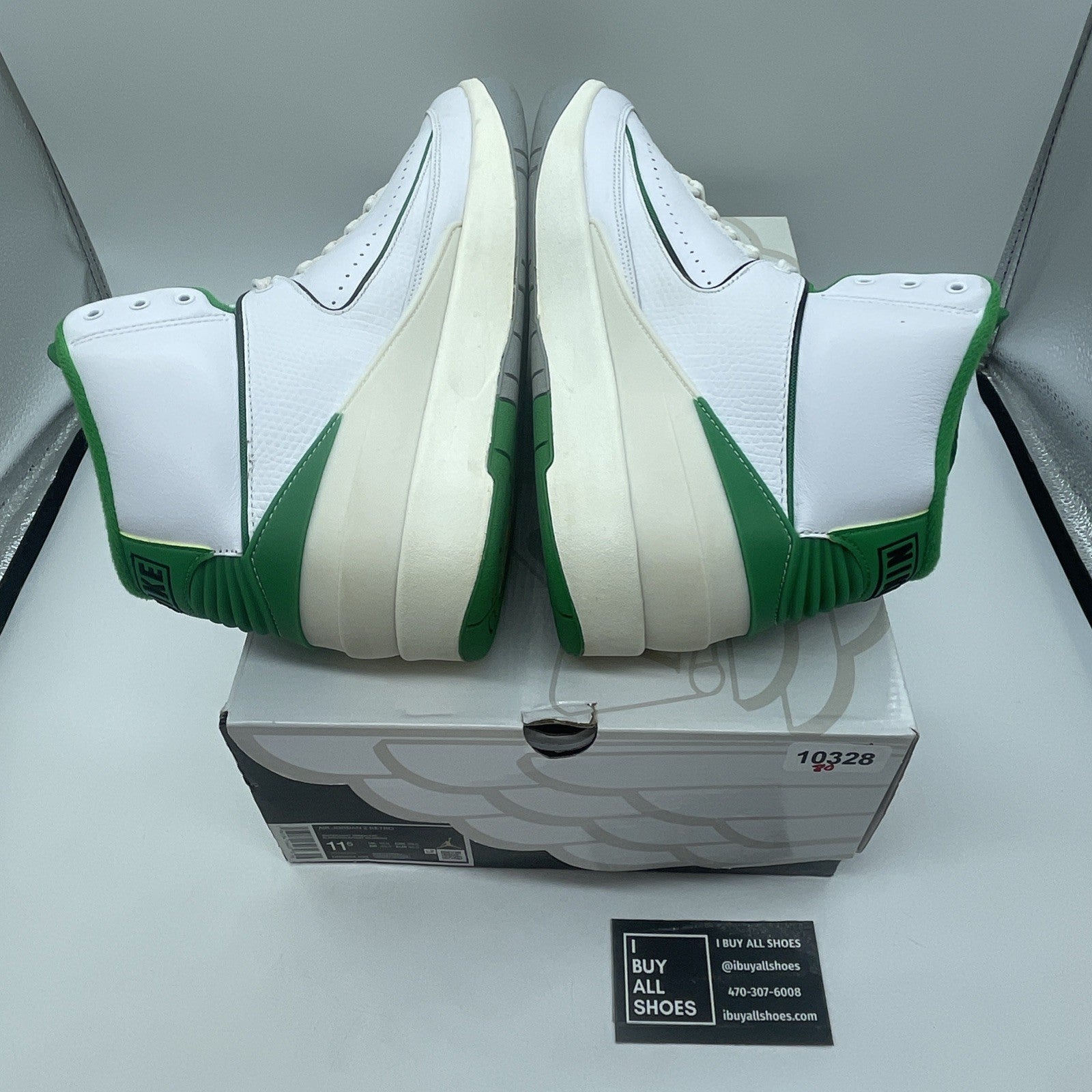 Size 11.5 - Jordan 2 Retro Lucky Green White Leather (DR8884-103)