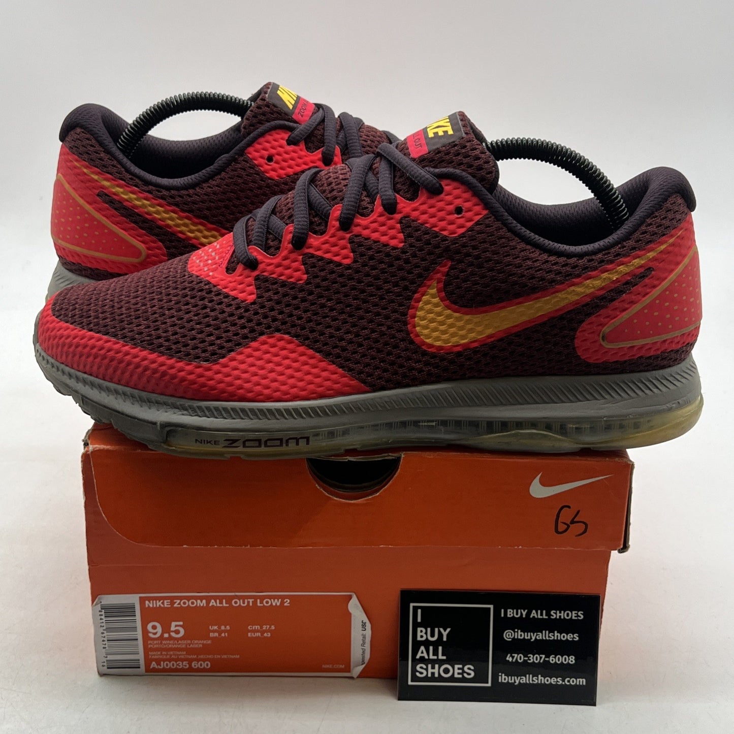 Size 9.5 - Nike Zoom All Out 2 Low Red (AJ0035-600)
