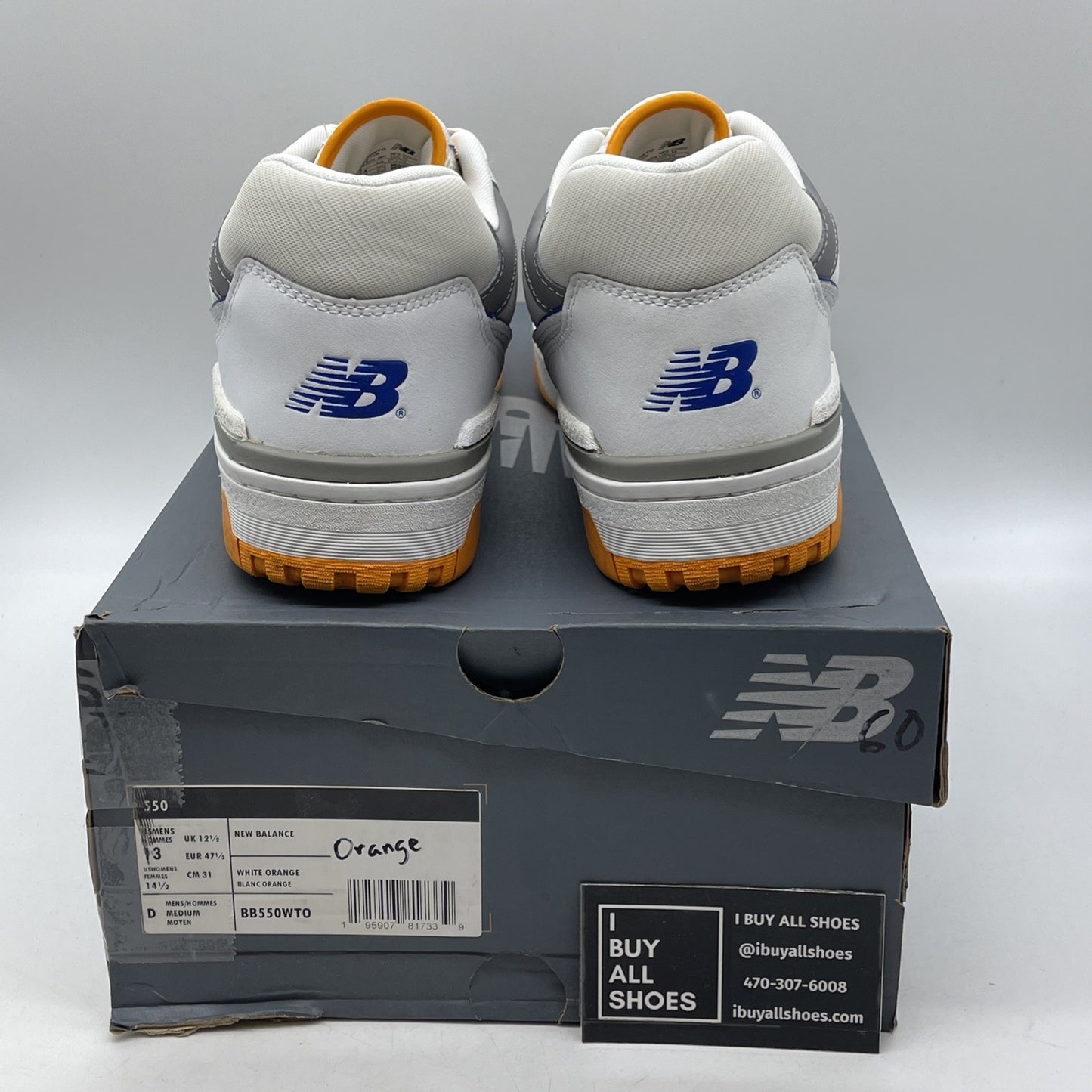 Size 13 - New Balance 550 Lakers Pack Vibrant Orange (BB550WTO)