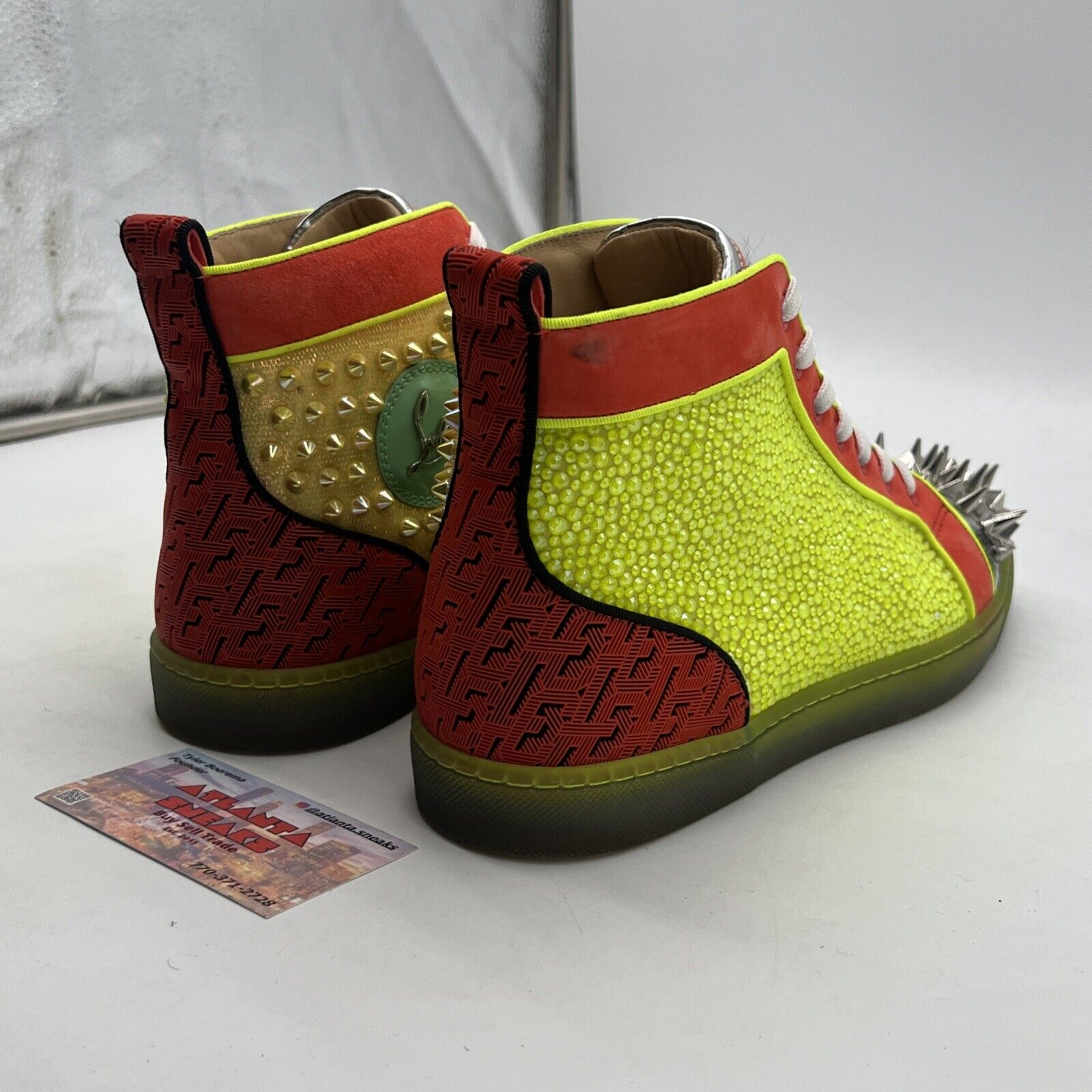 Size 8.5 - Christian Louboutin Multicolor Leather Strass Rubber Material