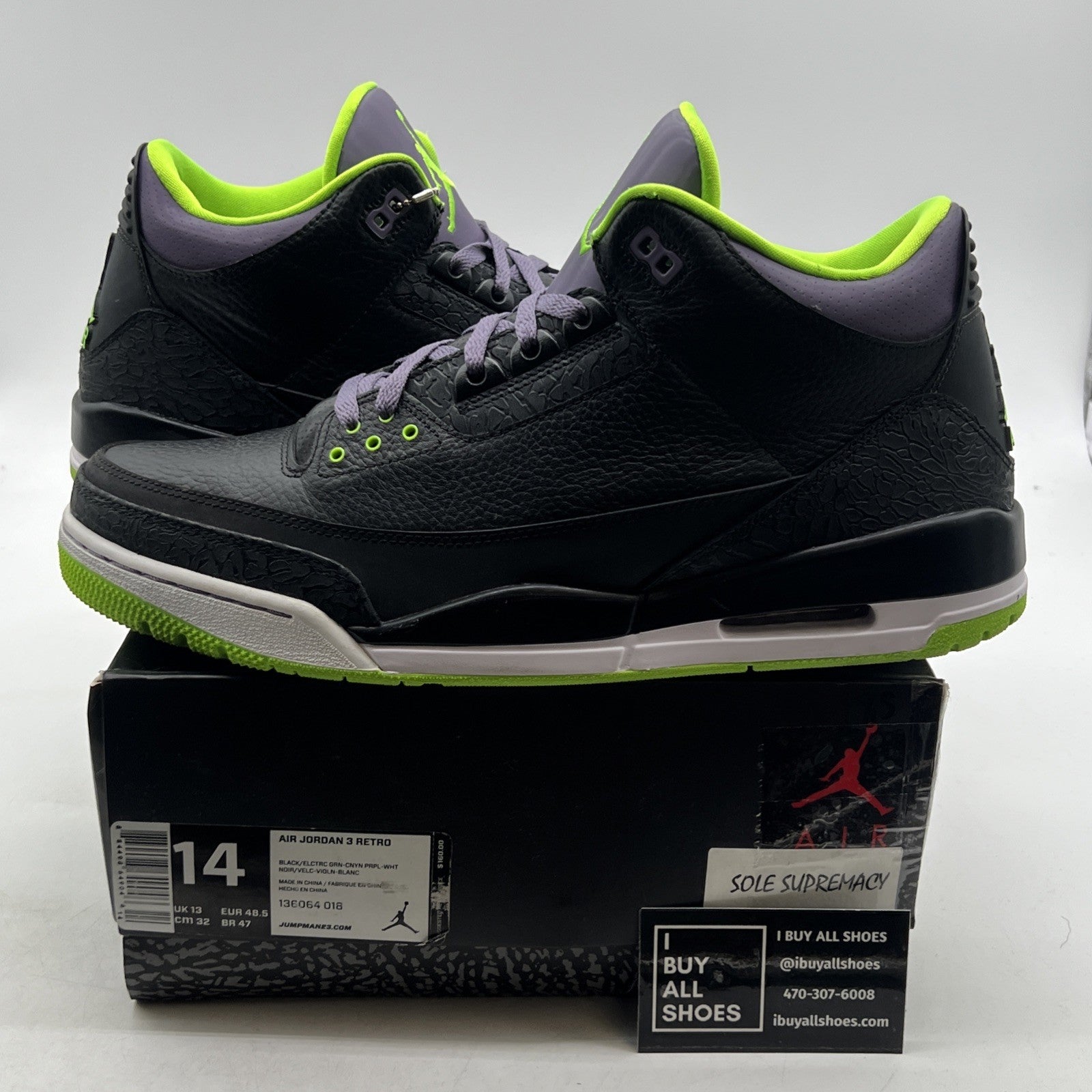 Size 14 - Air Jordan 3 Retro Joker (136064-018)