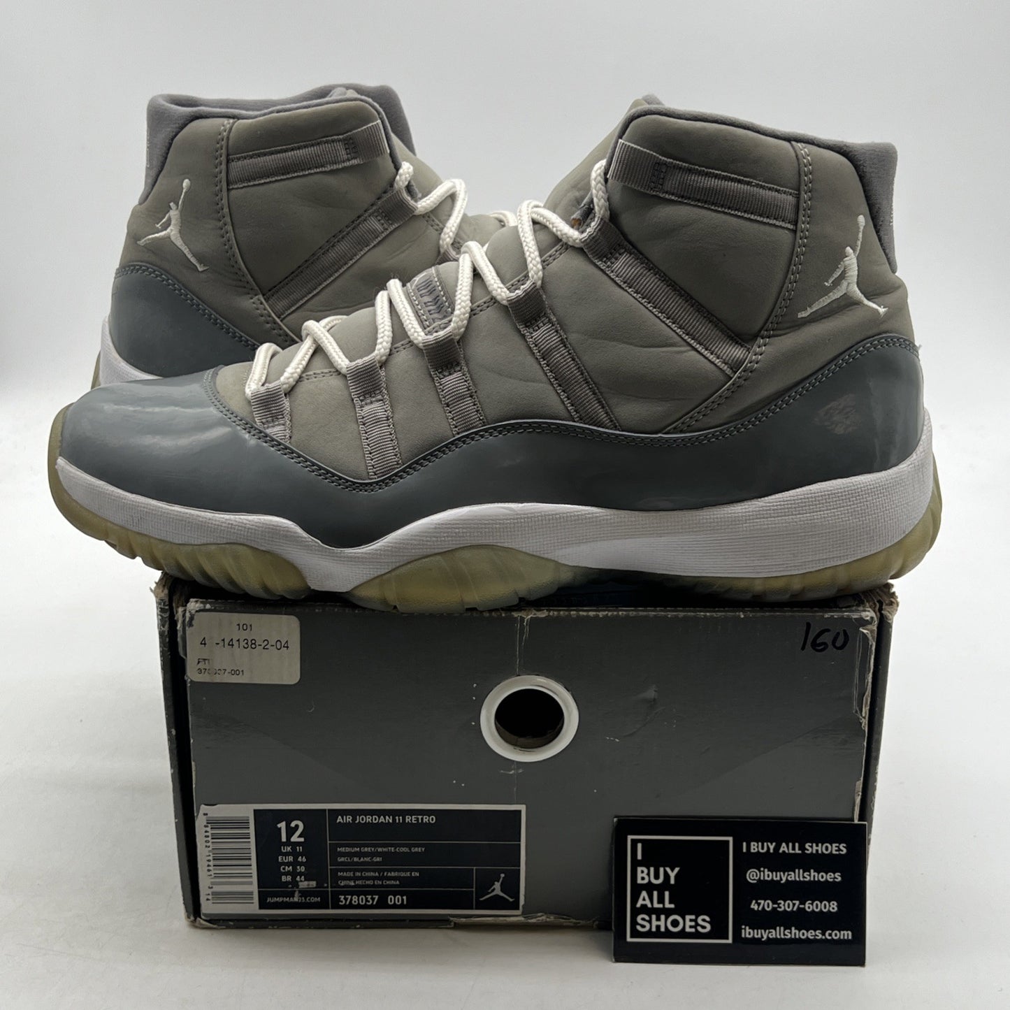Size 12 - Air Jordan 11 Retro 2010 Cool Grey (378037-001)