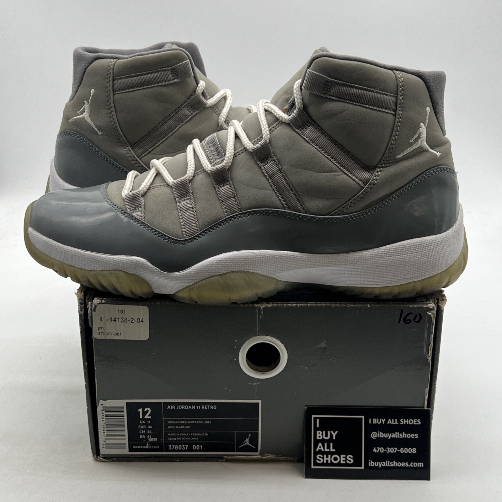 Size 12 - Air Jordan 11 Retro 2010 Cool Grey (378037-001)
