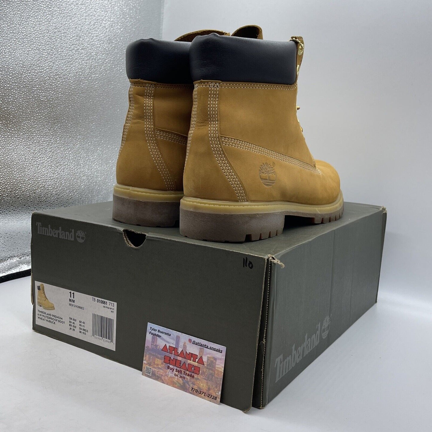 Size 11 - Timberland Men's 6 Inch Premium Waterproof Boots Wheat (TB010061-713)