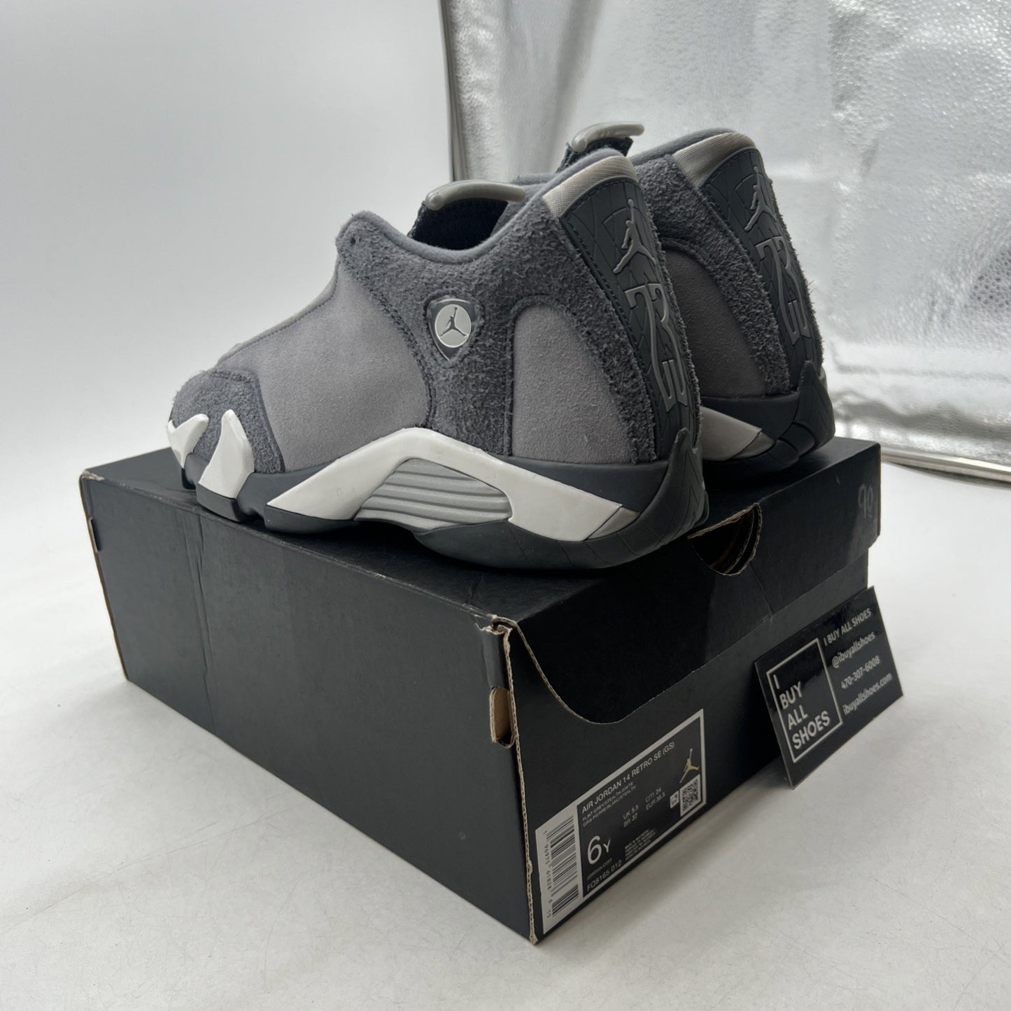 Size 6Y - Air Jordan 14 Retro Flint Grey (FQ8165-012)