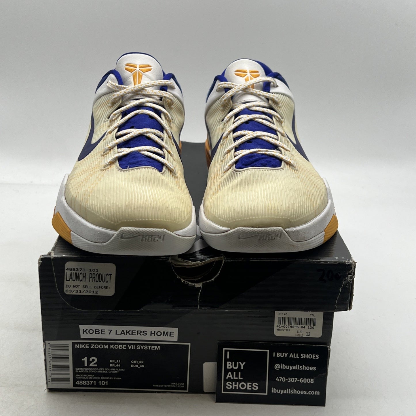 Size 12 - Nike Zoom Kobe 7 System Lakers (488371-101)