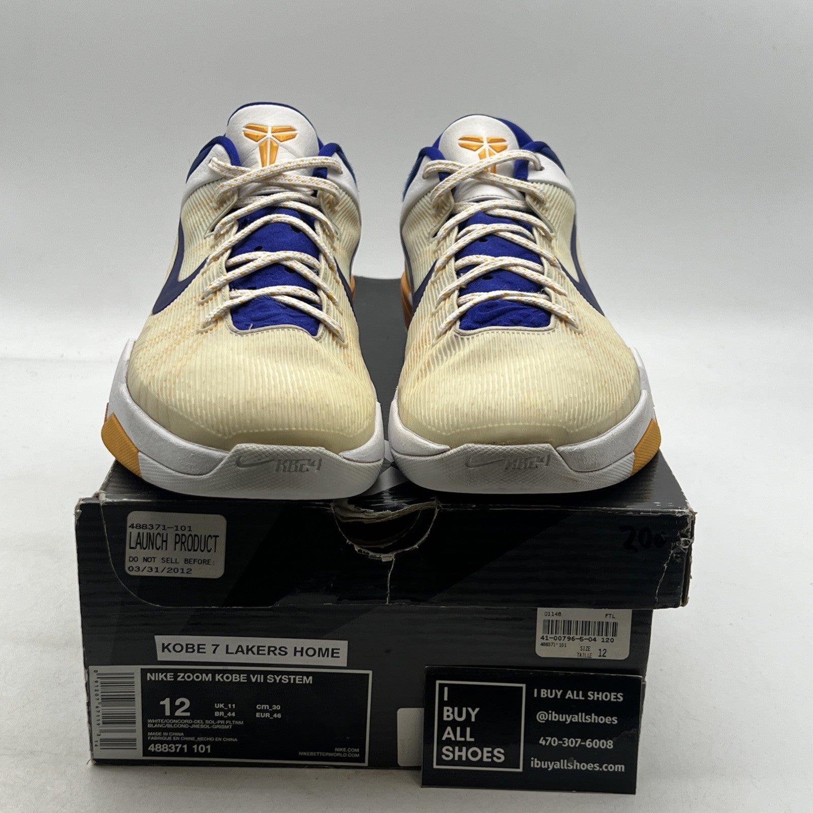 Size 12 - Nike Zoom Kobe 7 System Lakers (488371-101)