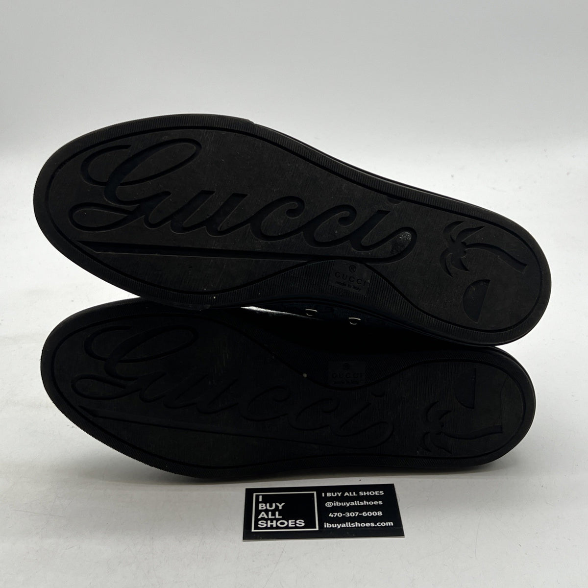 Size 8G - Gucci GG Supreme Monogram High Mens Black Sneakers