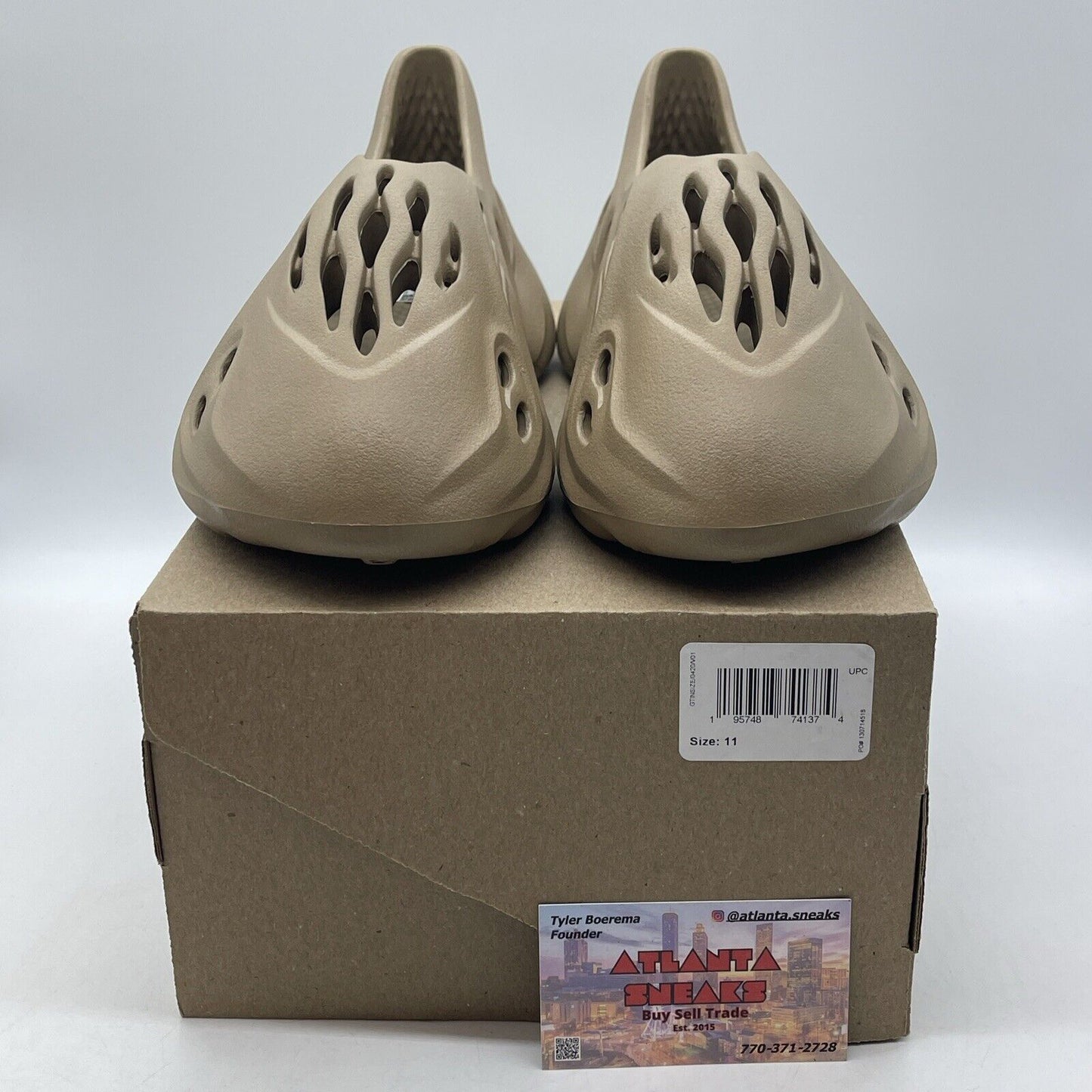 Size 11 - adidas Yeezy Foam RNNR Ochre Brown Leather (GV6842)