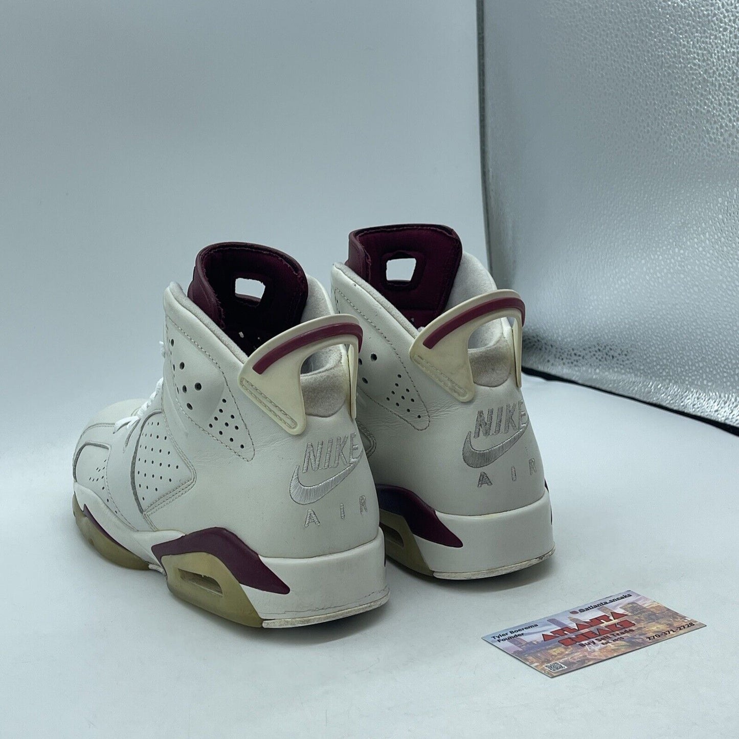 Size 8 - Air Jordan 6 Retro 2015 Maroon White Leather (384664-116)