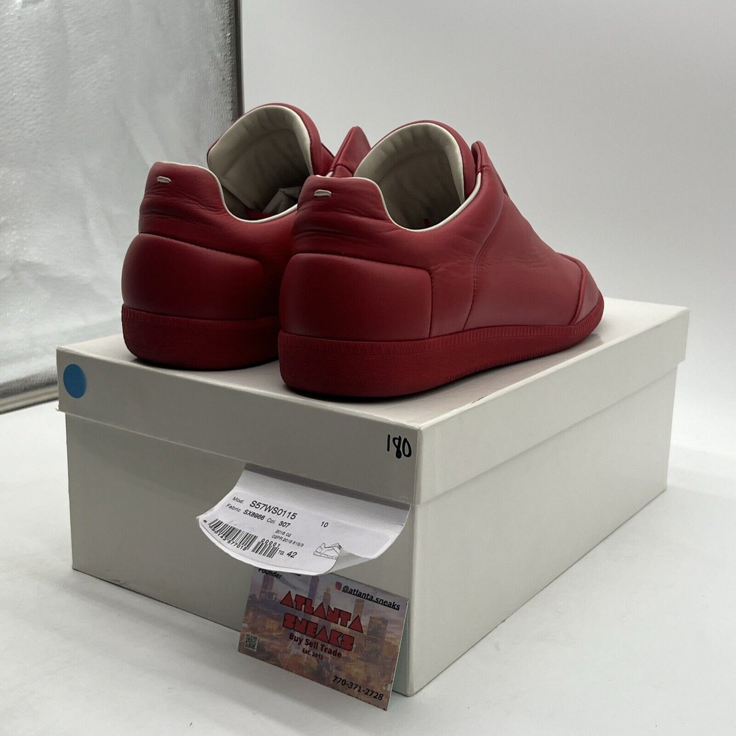 Size 10 - Maison Martin Margiela Paris 22 Future High Top Red Leather