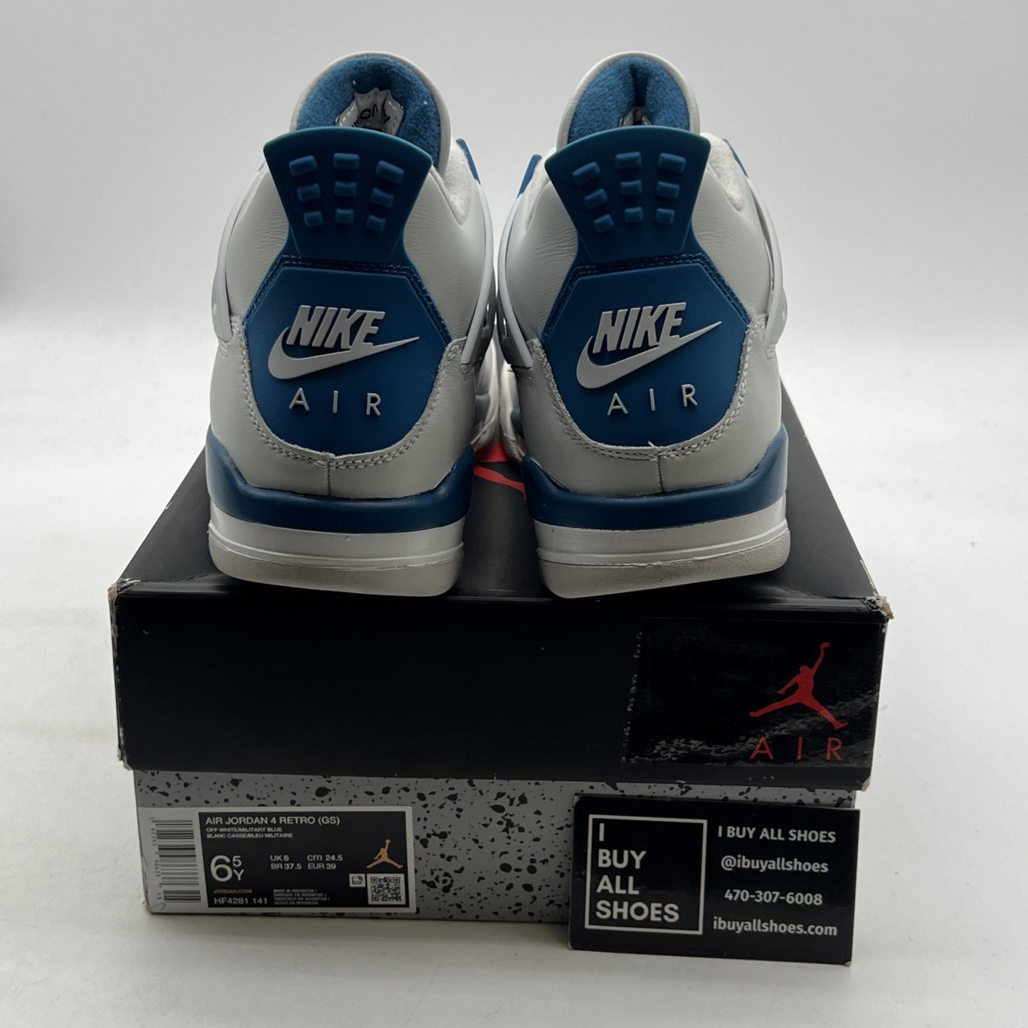 Size 6.5Y - Air Jordan 4 Retro 2024 Military Blue - (HF4281-141)