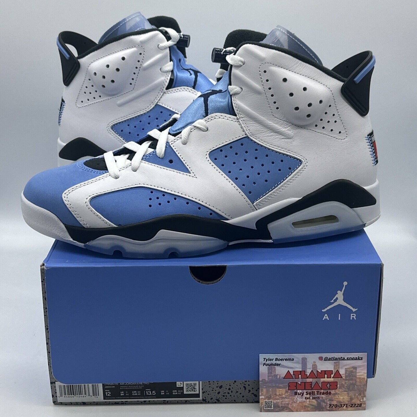 Jordan Air 6 Retro Lifestyle Sneakers UNC Home Men University Blue CT8529 Lace