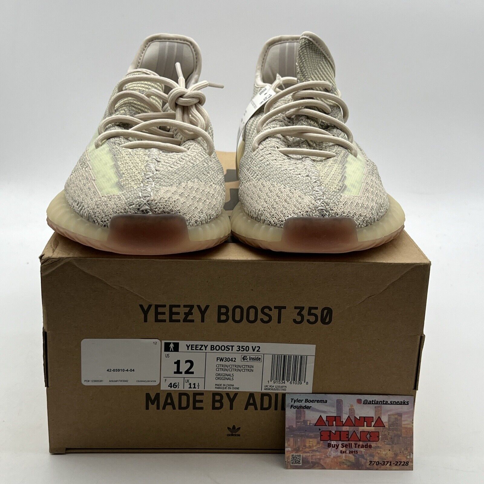 Size 12 - Yeezy Boost 350 V2 Citrin Non-Reflective (FW3042)