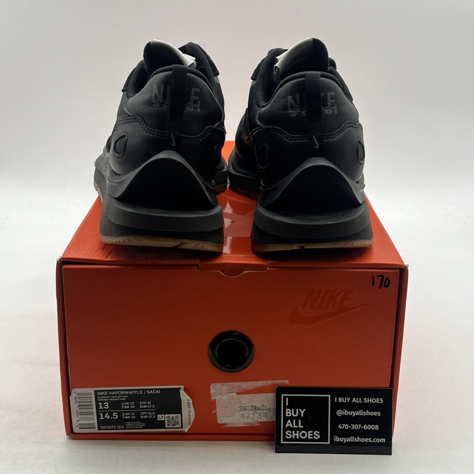 Size 13 - Nike VaporWaffle x Sacai Black (DD1875-001)