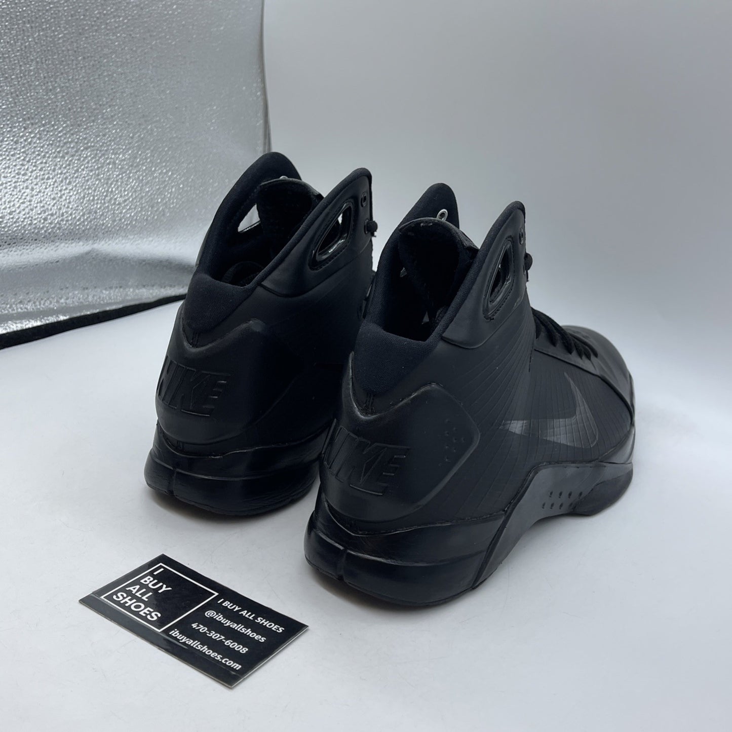 Size 12 - Nike Hyperdunk '08 Retro Triple Black Leather Suede (820321-002)