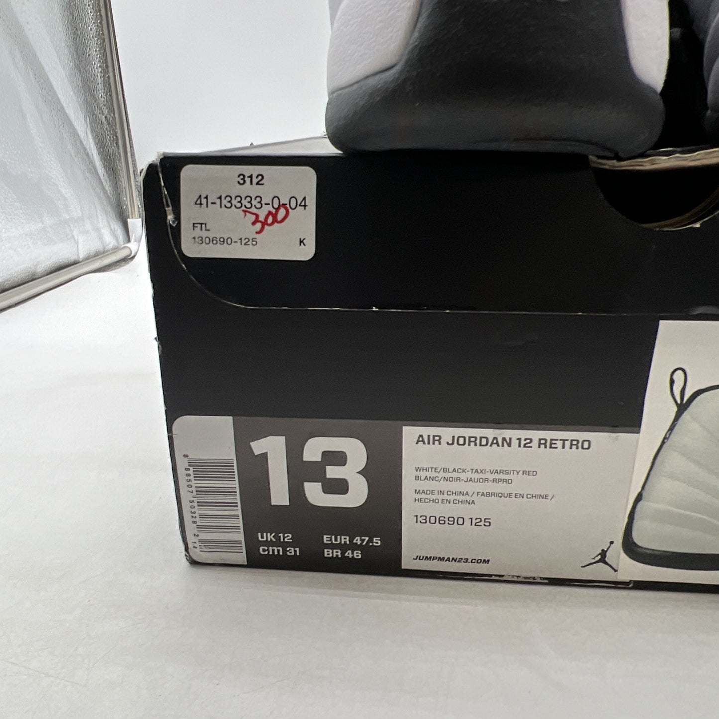 Size 13 - Air Jordan 12 Retro taxi release 2013 (130690-125)