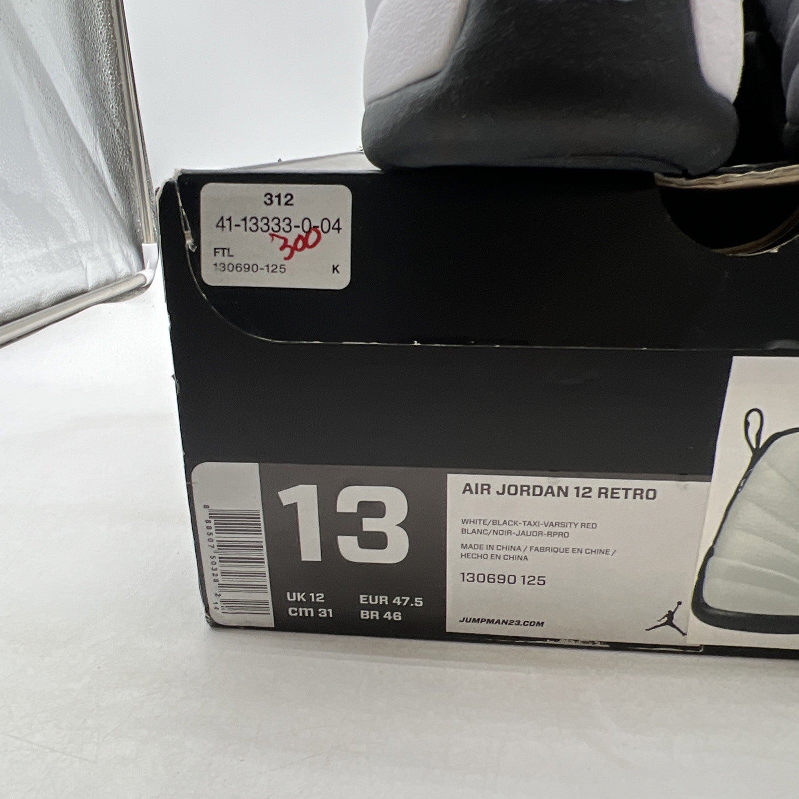 Size 13 - Air Jordan 12 Retro taxi release 2013 (130690-125)