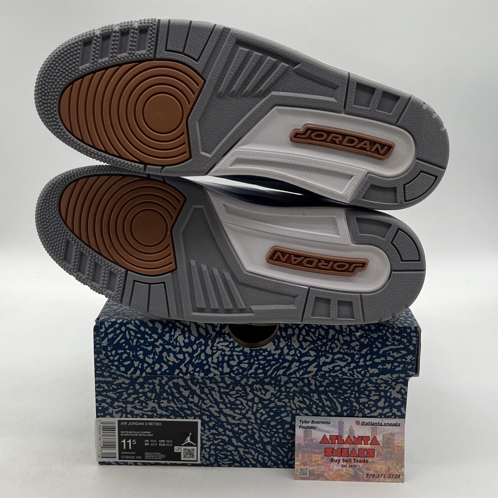 Size 11.5 - Jordan 3 Retro Mid Washington Wizards White Blue (CT8532-148)