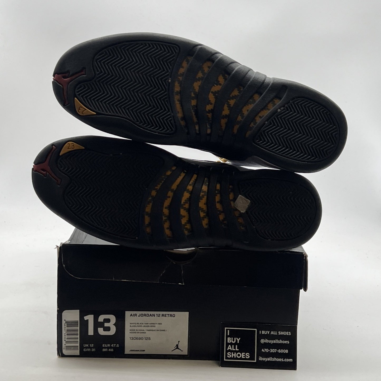 Size 13 - Air Jordan 12 Retro taxi release 2013 (130690-125)