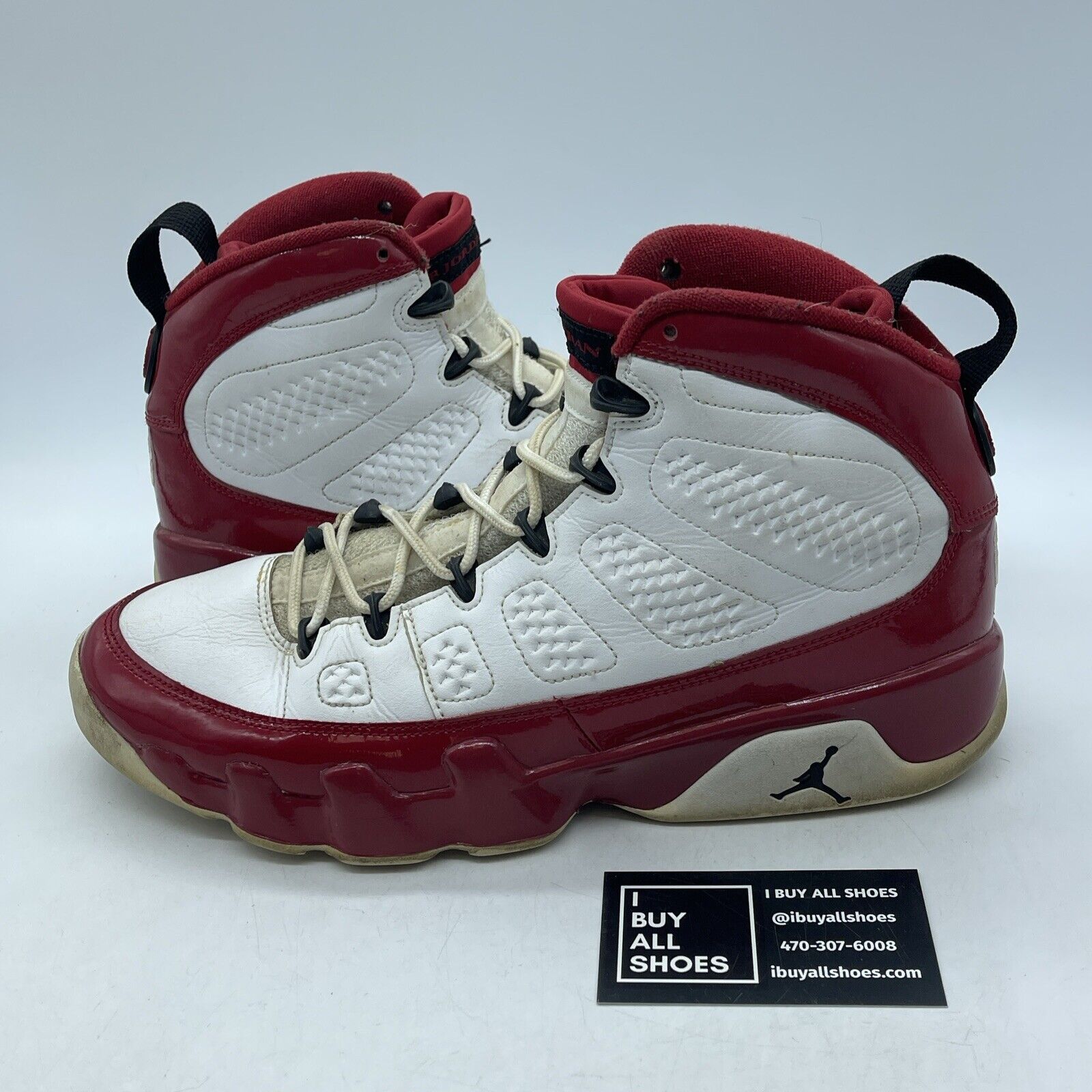 Size 10 - Air Jordan 9 Retro Gym Red White Black Leather (302370-160)