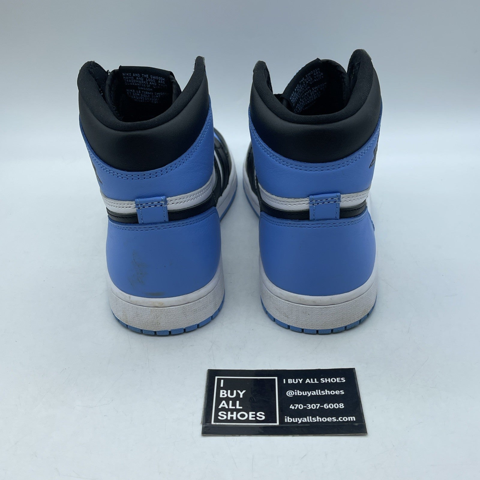 Size 9 - Jordan 1 Retro OG High UNC Toe Blue White Black Leather (DZ5485-400)