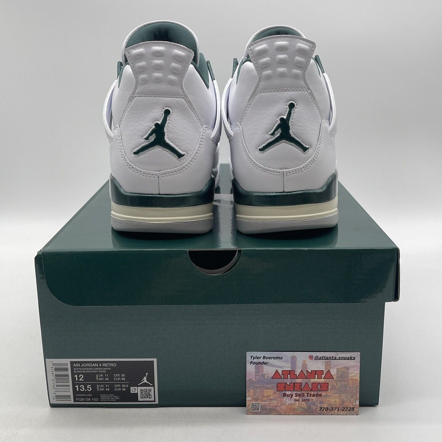 Size 12 - Air Jordan 4 Retro Oxidized Green White Leather (FQ8138-103)