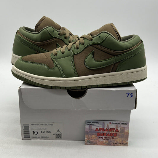 Size 10 - Air Jordan 1 SE Low Olive Brown Kelp W (FB9893-300)