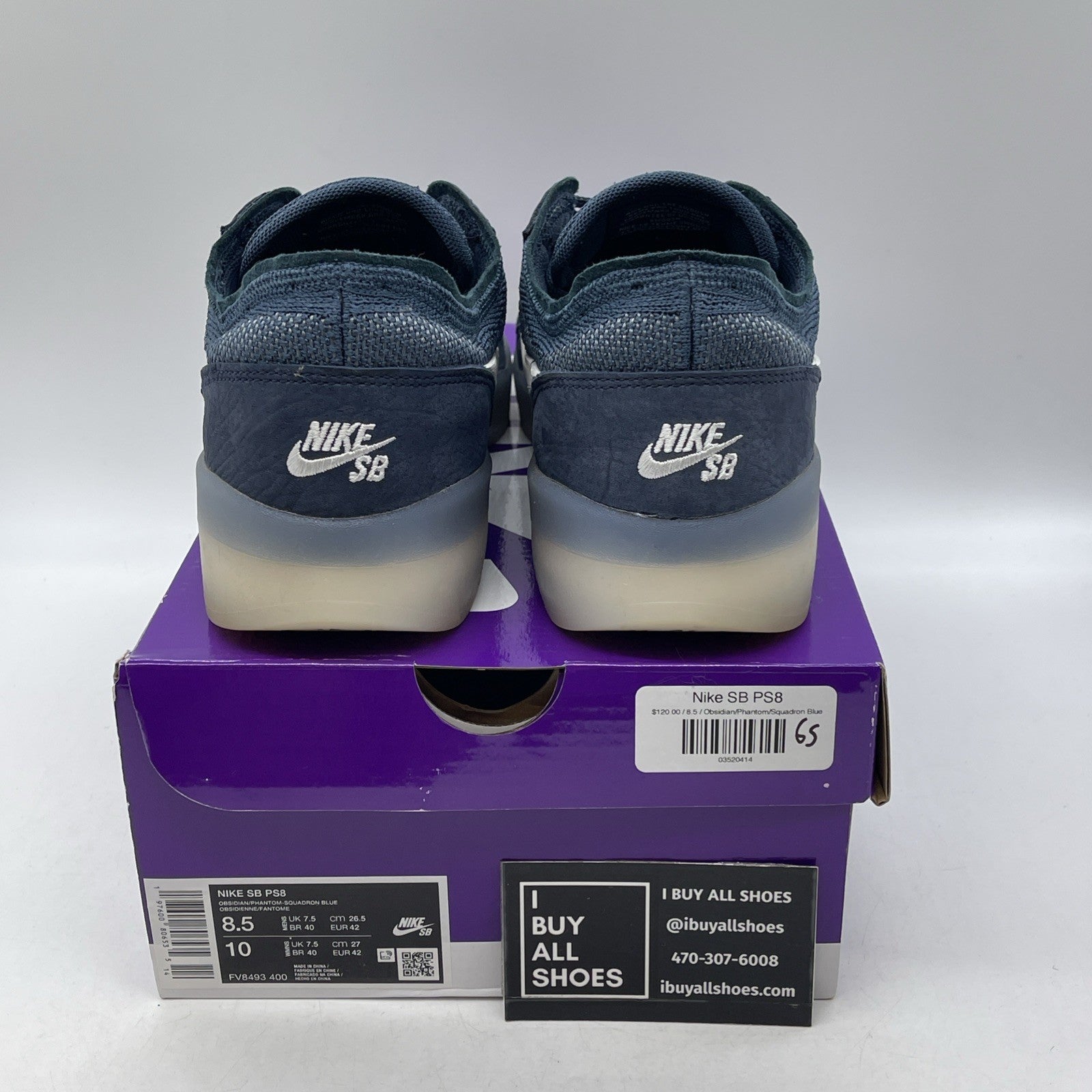 Size 8.5 - Nike PS8 SB Obsidian (FV8493-400)