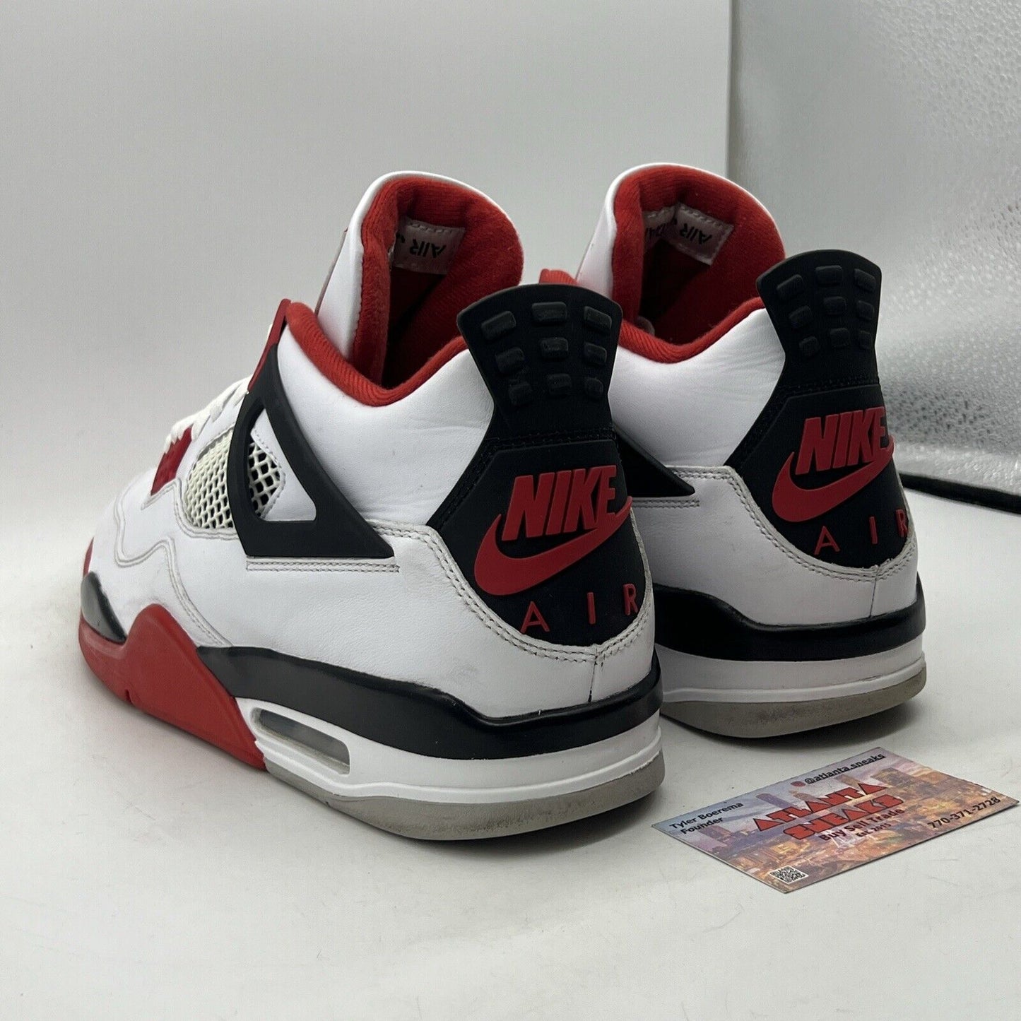 Size 12 - Jordan 4 Retro OG Mid Fire Red White Black Leather (DC7770-160)