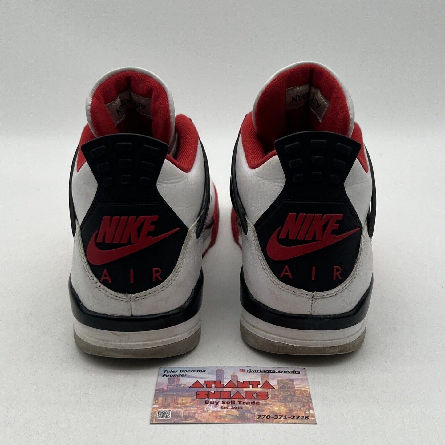 Size 9.5 - Jordan 4 Retro OG Mid Fire Red White Leather Black (DC7770-160)