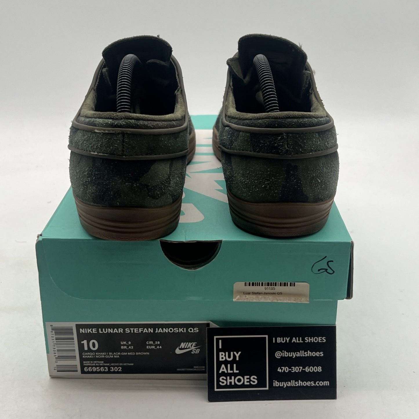 Size 10 - Nike Lunar Stefan Janoski Green (669563-302)