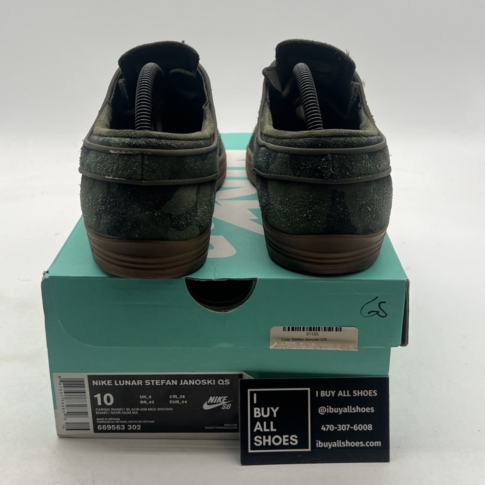 Size 10 - Nike Lunar Stefan Janoski Green (669563-302)