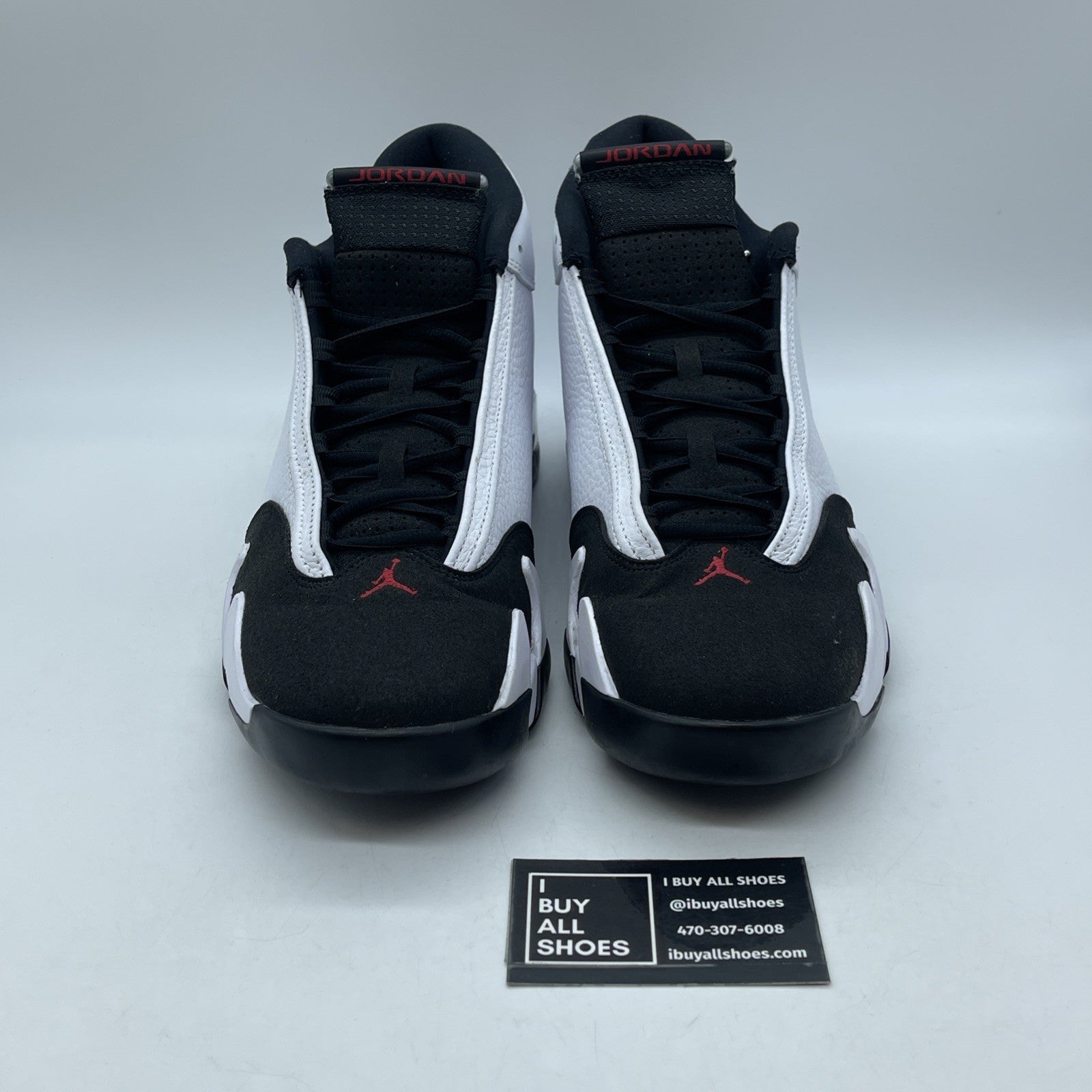 Size 13 - Air Jordan 14 Retro 2024 Black Toe White Suede Leather (487471-160)