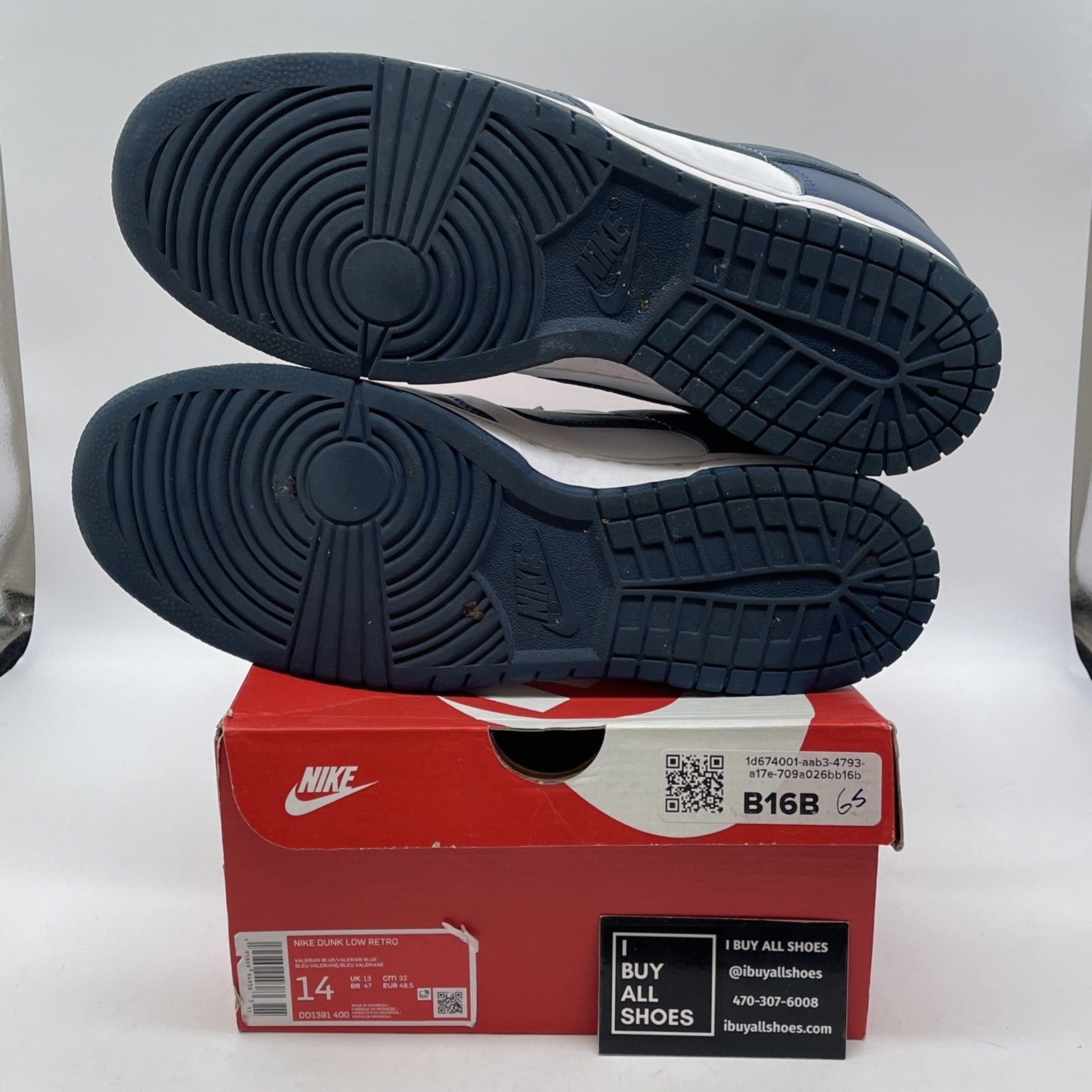Size 14 - Nike Dunk Low Velarian Blue White Leather (DD1391-400)