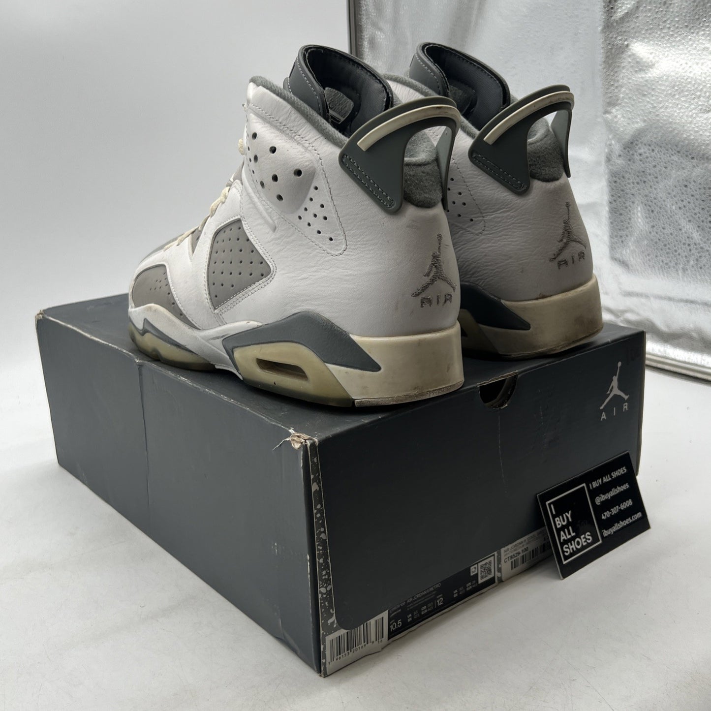 Size 10.5 - Air Jordan 6 Retro Low Cool Grey (CT8529-100)